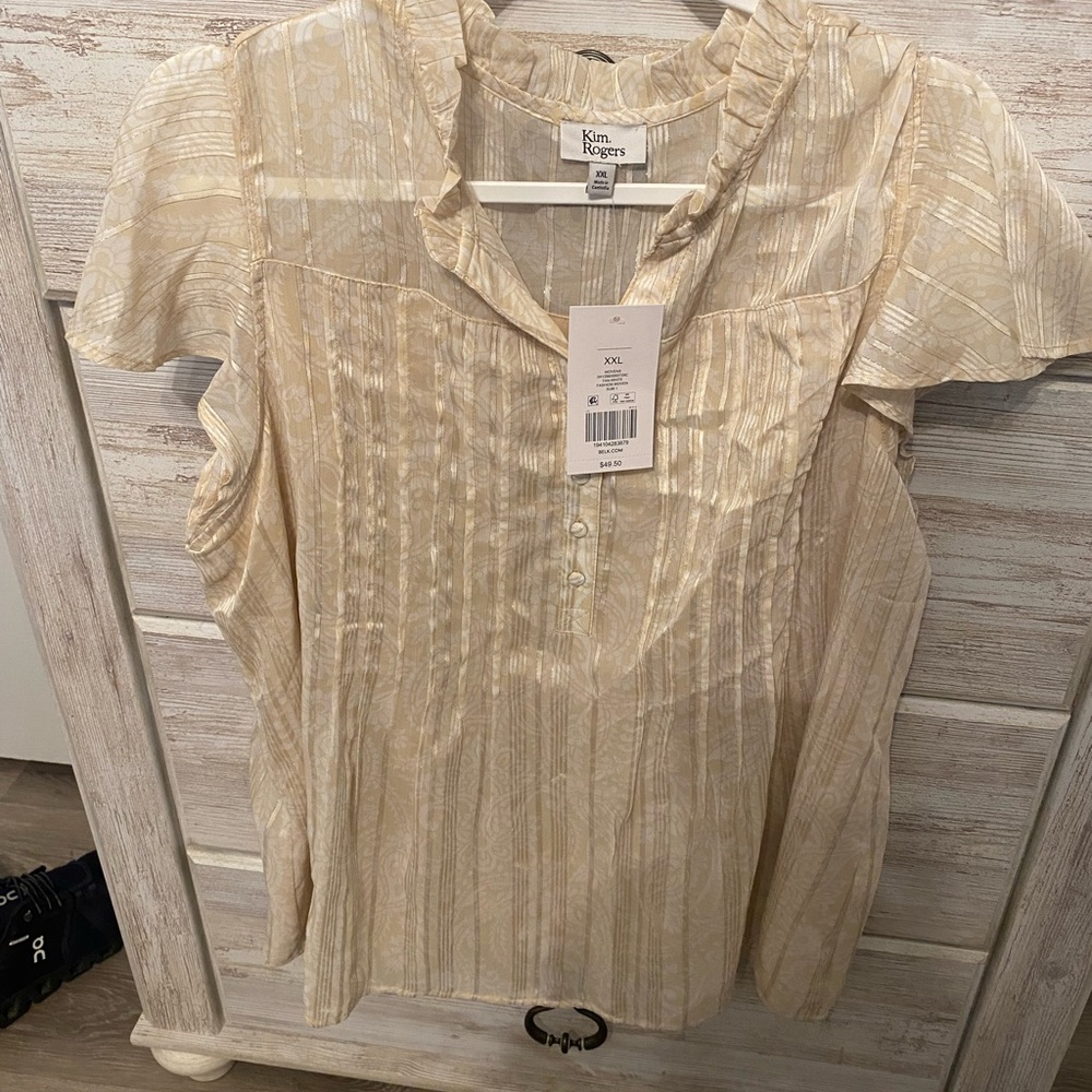 Kim Rogers Beige Women's Blouse